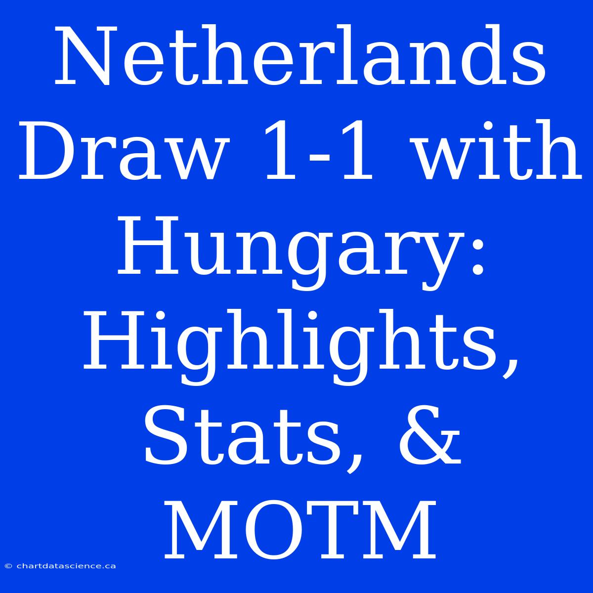 Netherlands Draw 1-1 With Hungary: Highlights, Stats, & MOTM