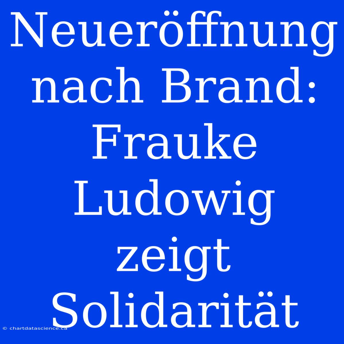 Neueröffnung Nach Brand: Frauke Ludowig Zeigt Solidarität