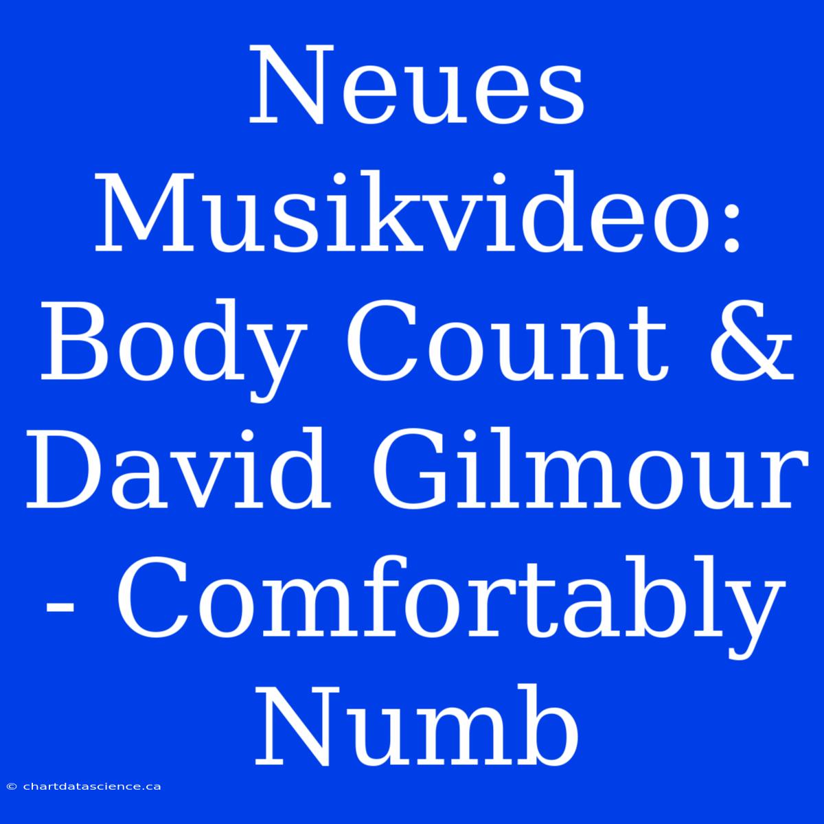 Neues Musikvideo: Body Count & David Gilmour - Comfortably Numb