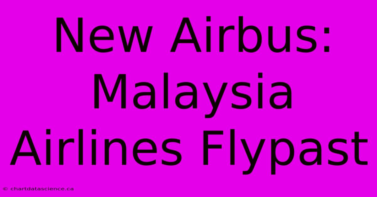 New Airbus: Malaysia Airlines Flypast