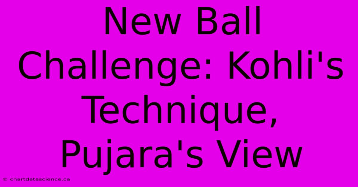 New Ball Challenge: Kohli's Technique, Pujara's View