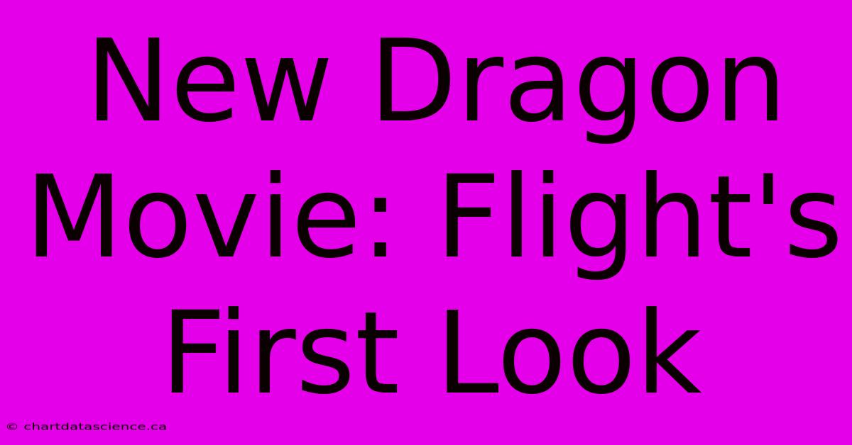 New Dragon Movie: Flight's First Look