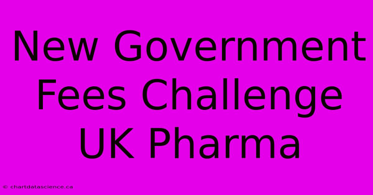 New Government Fees Challenge UK Pharma