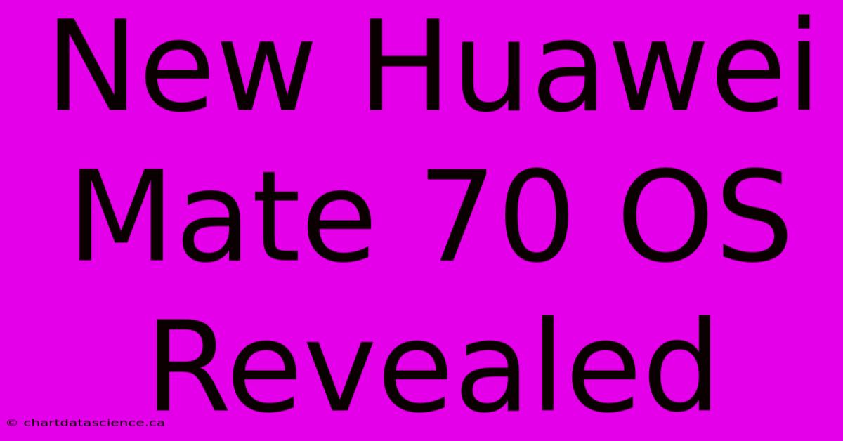 New Huawei Mate 70 OS Revealed