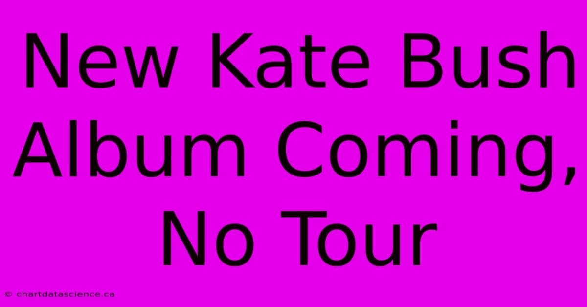 New Kate Bush Album Coming, No Tour