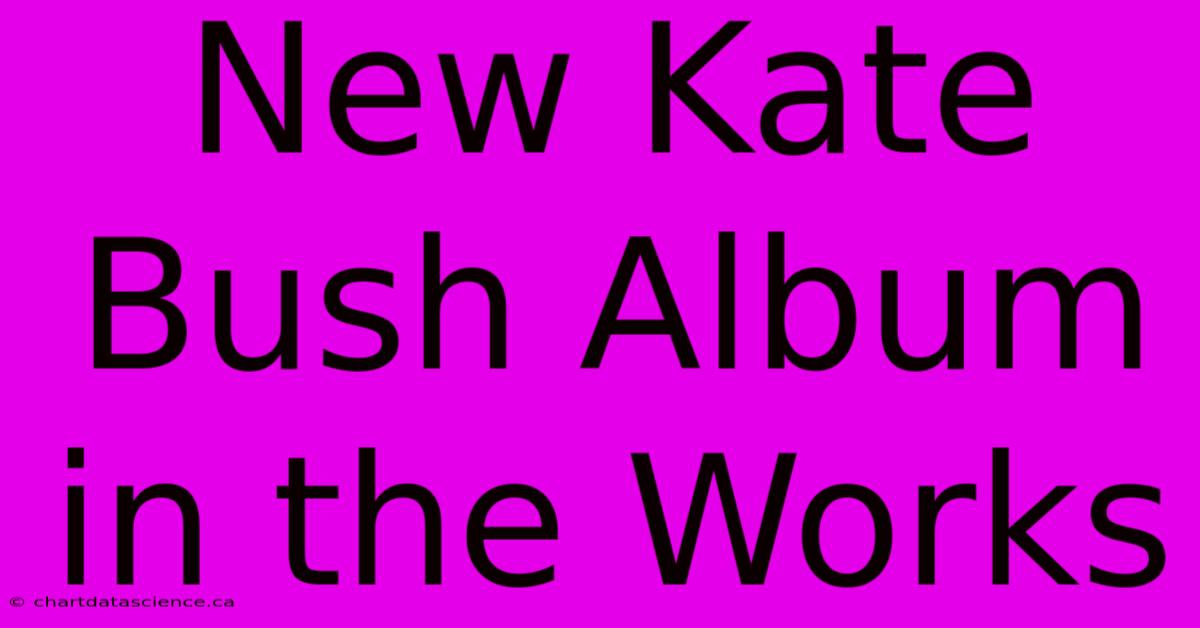 New Kate Bush Album In The Works 