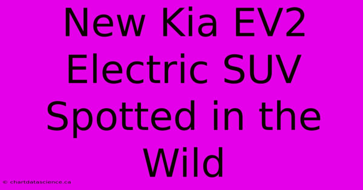 New Kia EV2 Electric SUV Spotted In The Wild