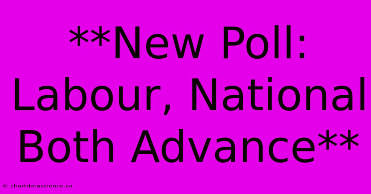 **New Poll: Labour, National Both Advance** 