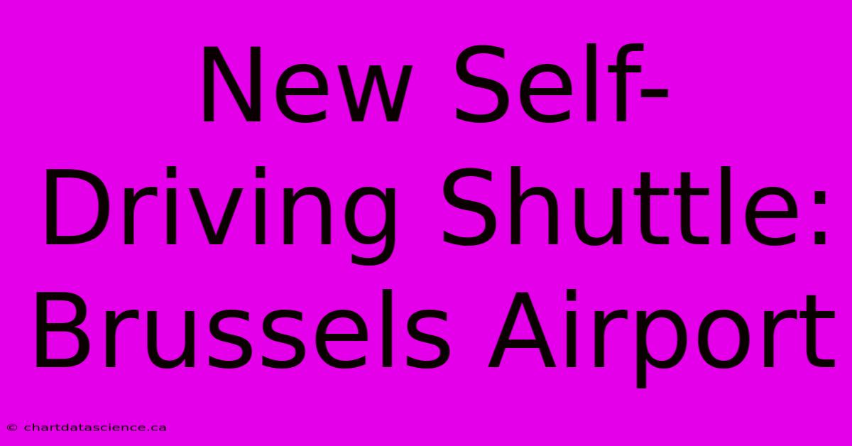 New Self-Driving Shuttle: Brussels Airport