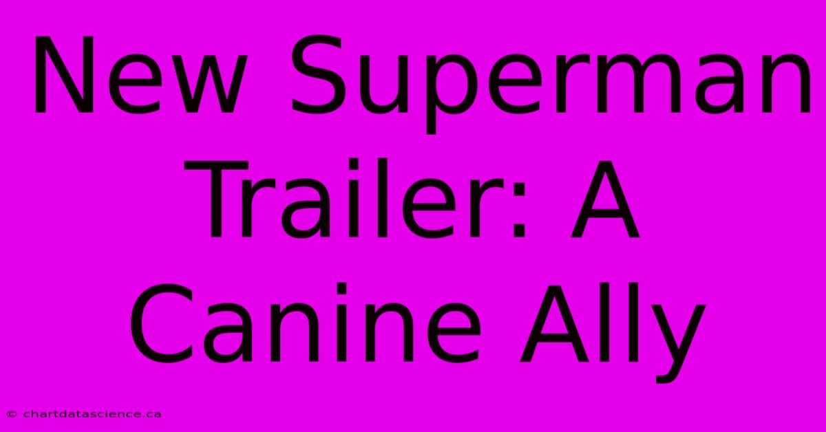 New Superman Trailer: A Canine Ally