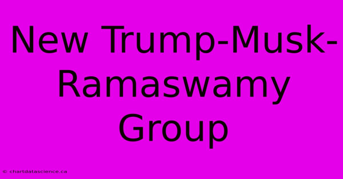 New Trump-Musk-Ramaswamy Group