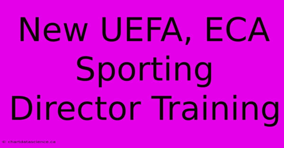 New UEFA, ECA Sporting Director Training