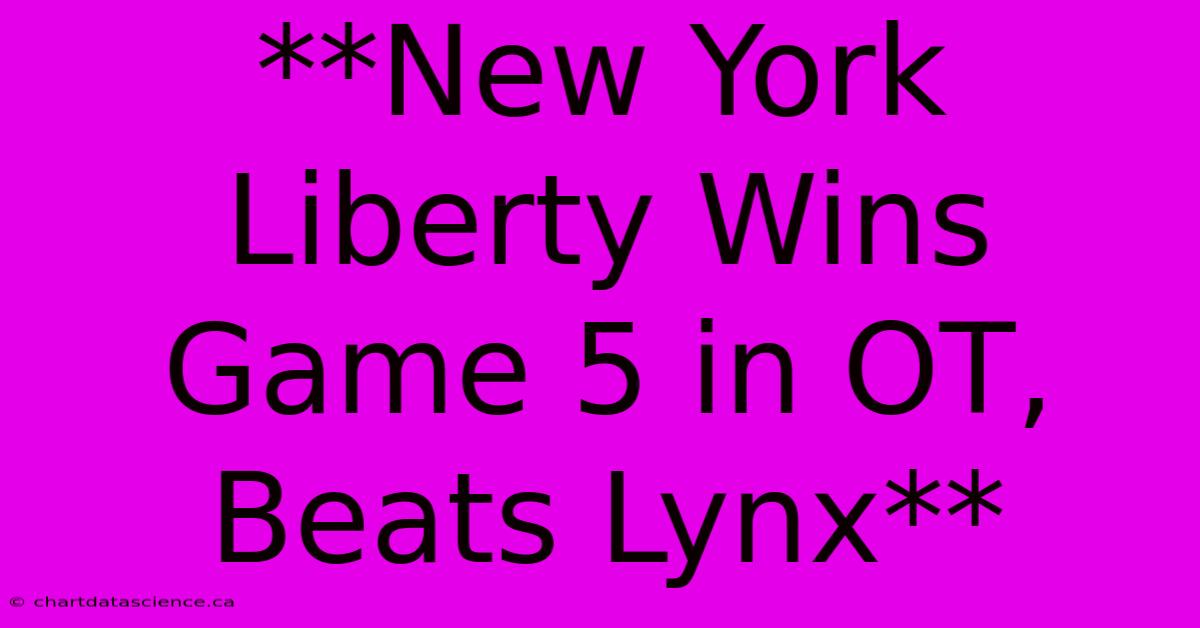 **New York Liberty Wins Game 5 In OT, Beats Lynx**