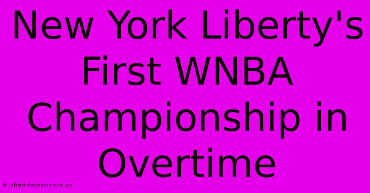 New York Liberty's First WNBA Championship In Overtime 