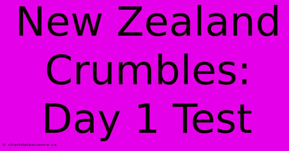 New Zealand Crumbles: Day 1 Test