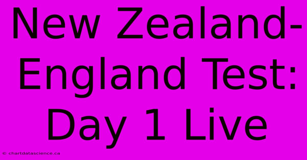 New Zealand-England Test: Day 1 Live