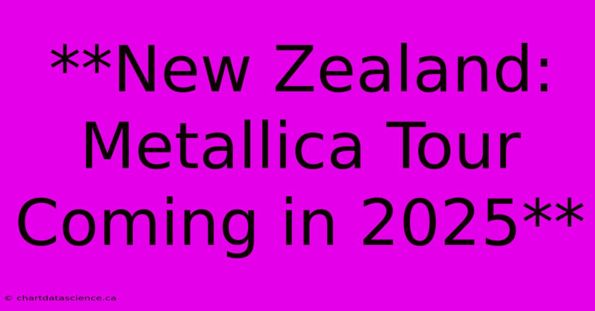 **New Zealand: Metallica Tour Coming In 2025** 