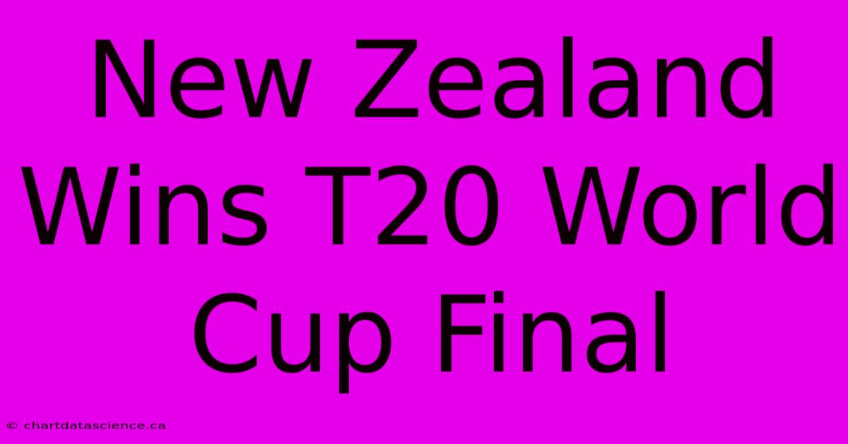 New Zealand Wins T20 World Cup Final 