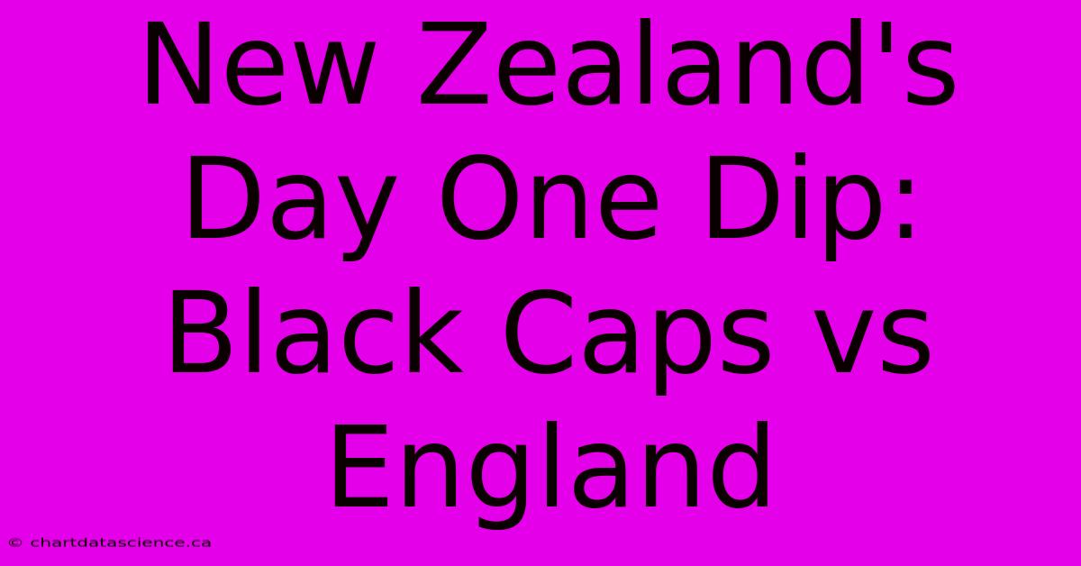 New Zealand's Day One Dip: Black Caps Vs England