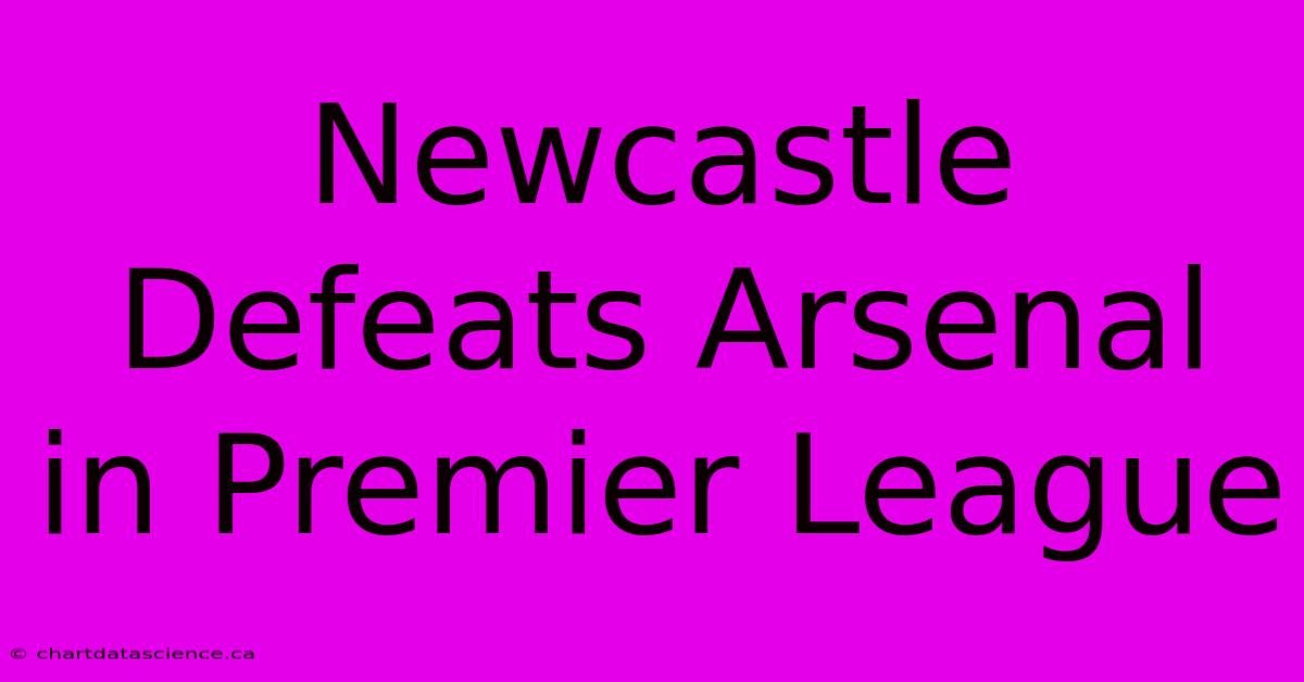 Newcastle Defeats Arsenal In Premier League 