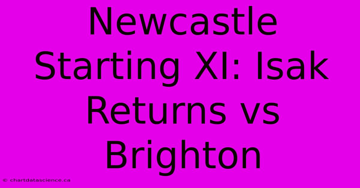 Newcastle Starting XI: Isak Returns Vs Brighton