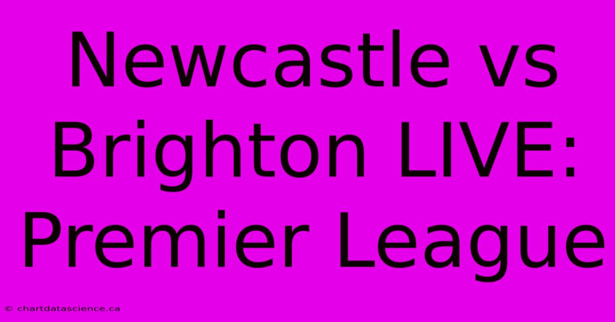 Newcastle Vs Brighton LIVE: Premier League