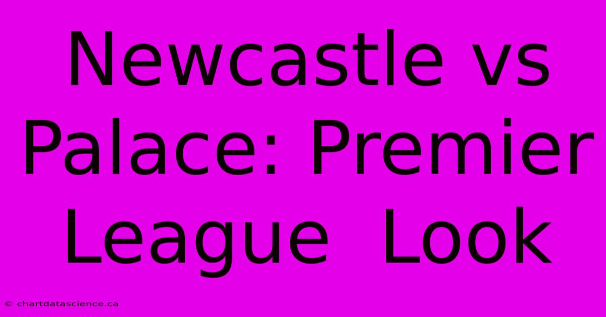 Newcastle Vs Palace: Premier League  Look