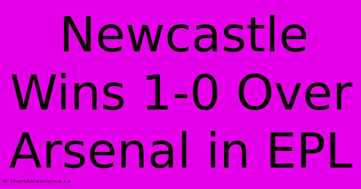 Newcastle Wins 1-0 Over Arsenal In EPL