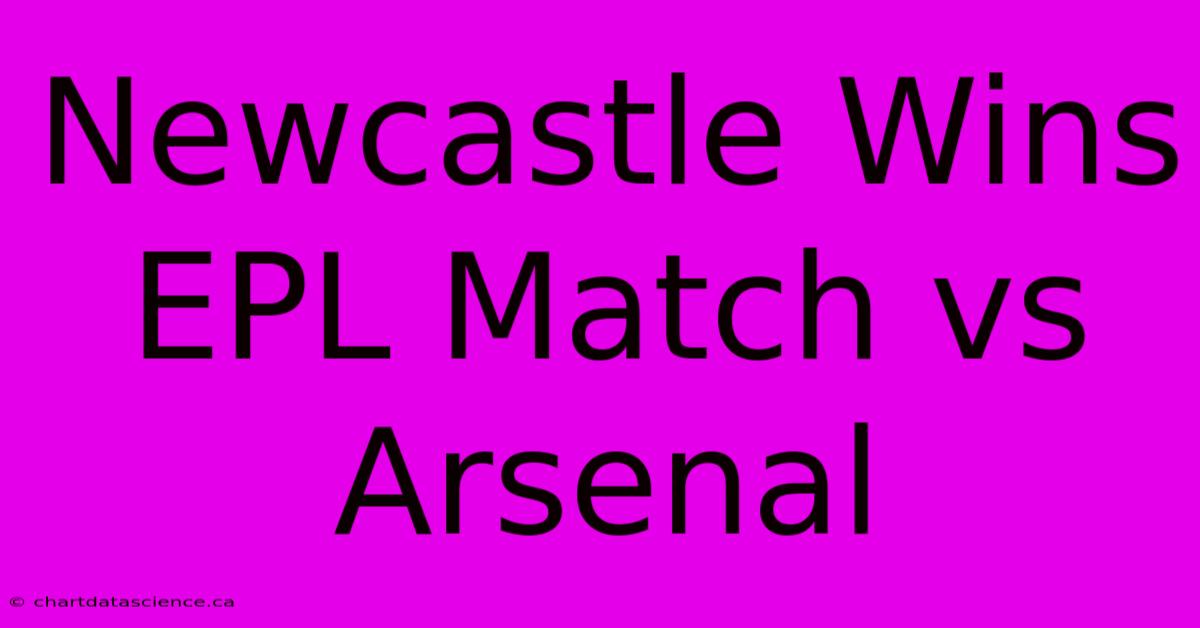 Newcastle Wins EPL Match Vs Arsenal