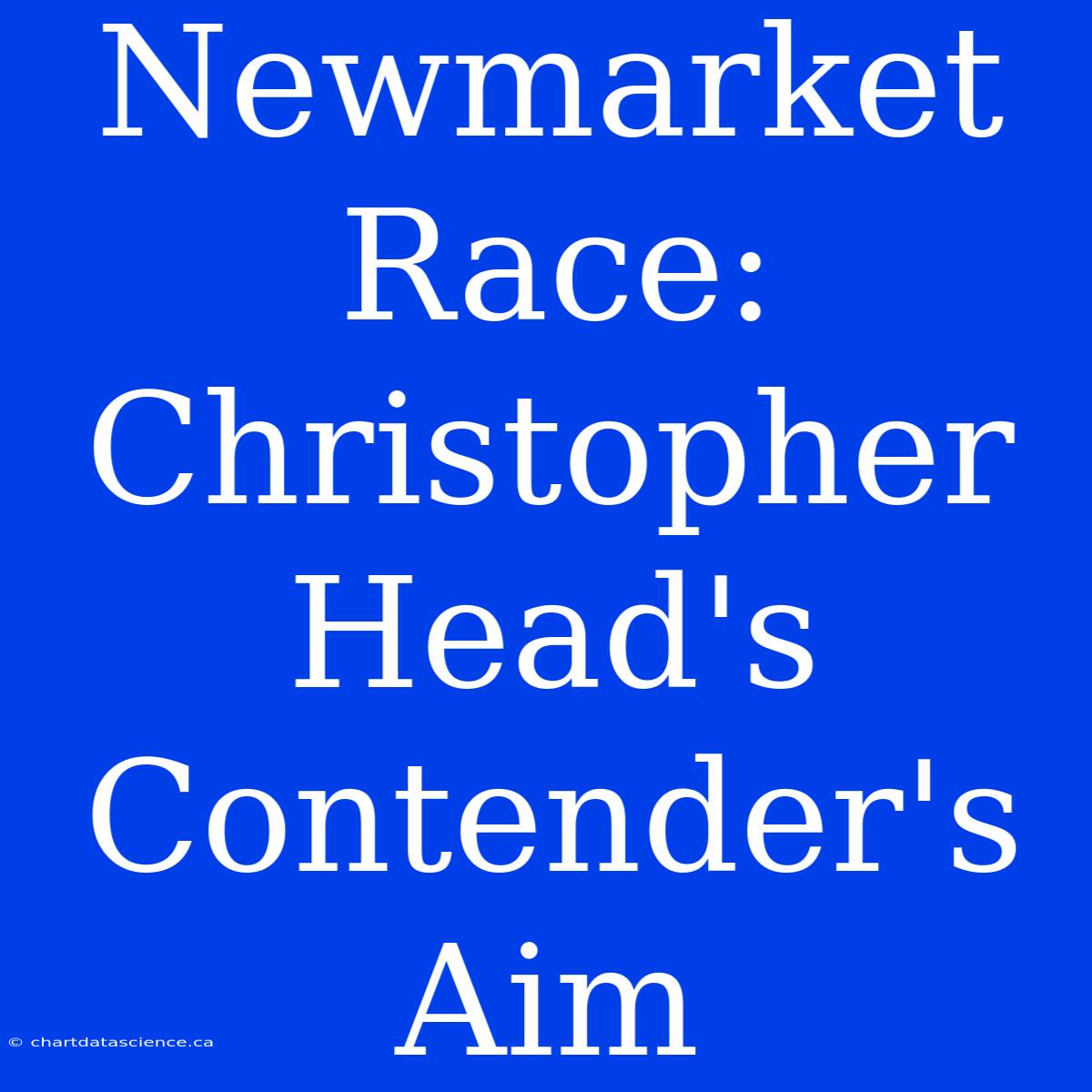 Newmarket Race: Christopher Head's Contender's Aim