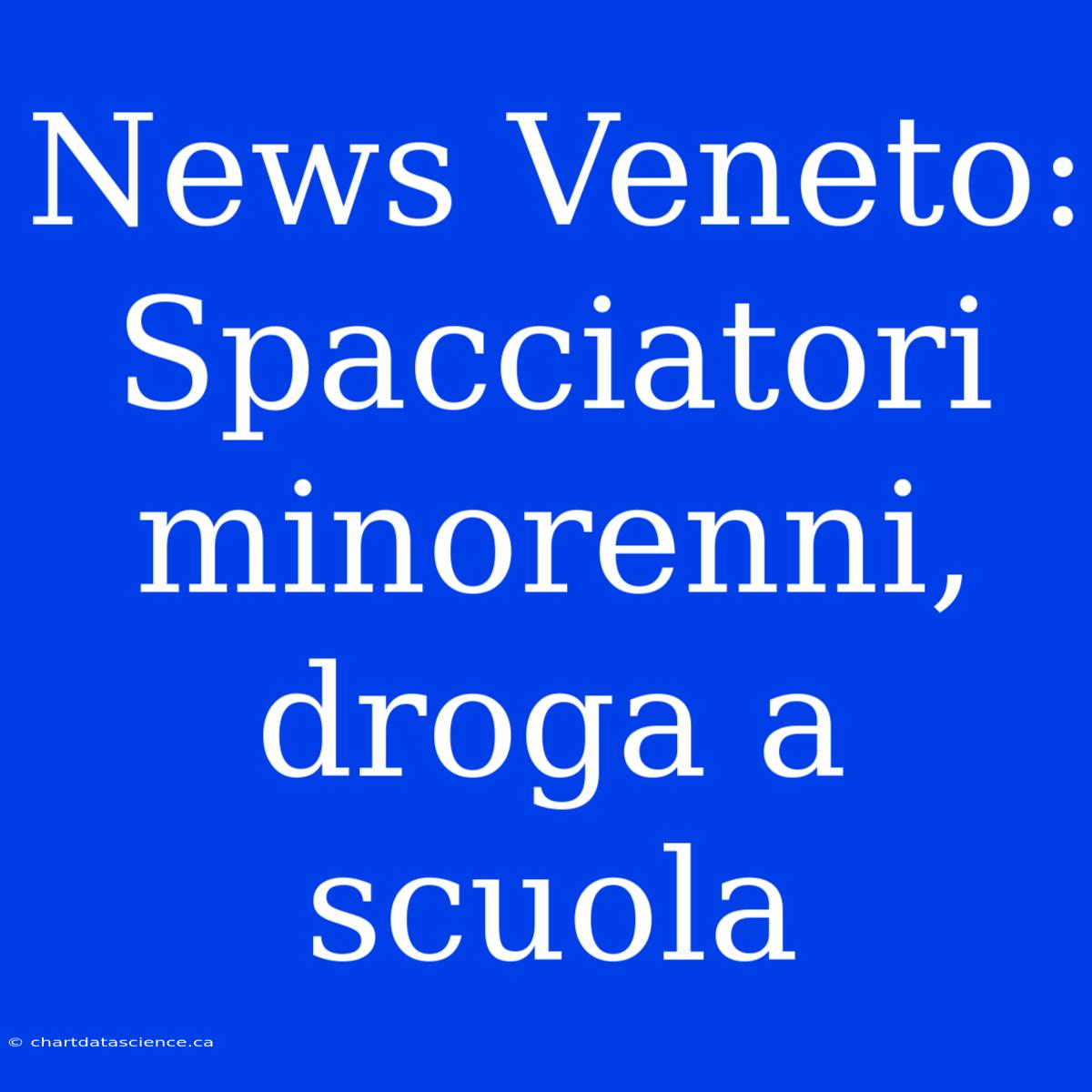 News Veneto: Spacciatori Minorenni, Droga A Scuola