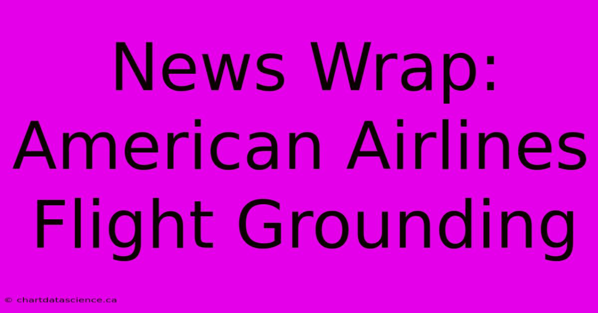 News Wrap: American Airlines Flight Grounding