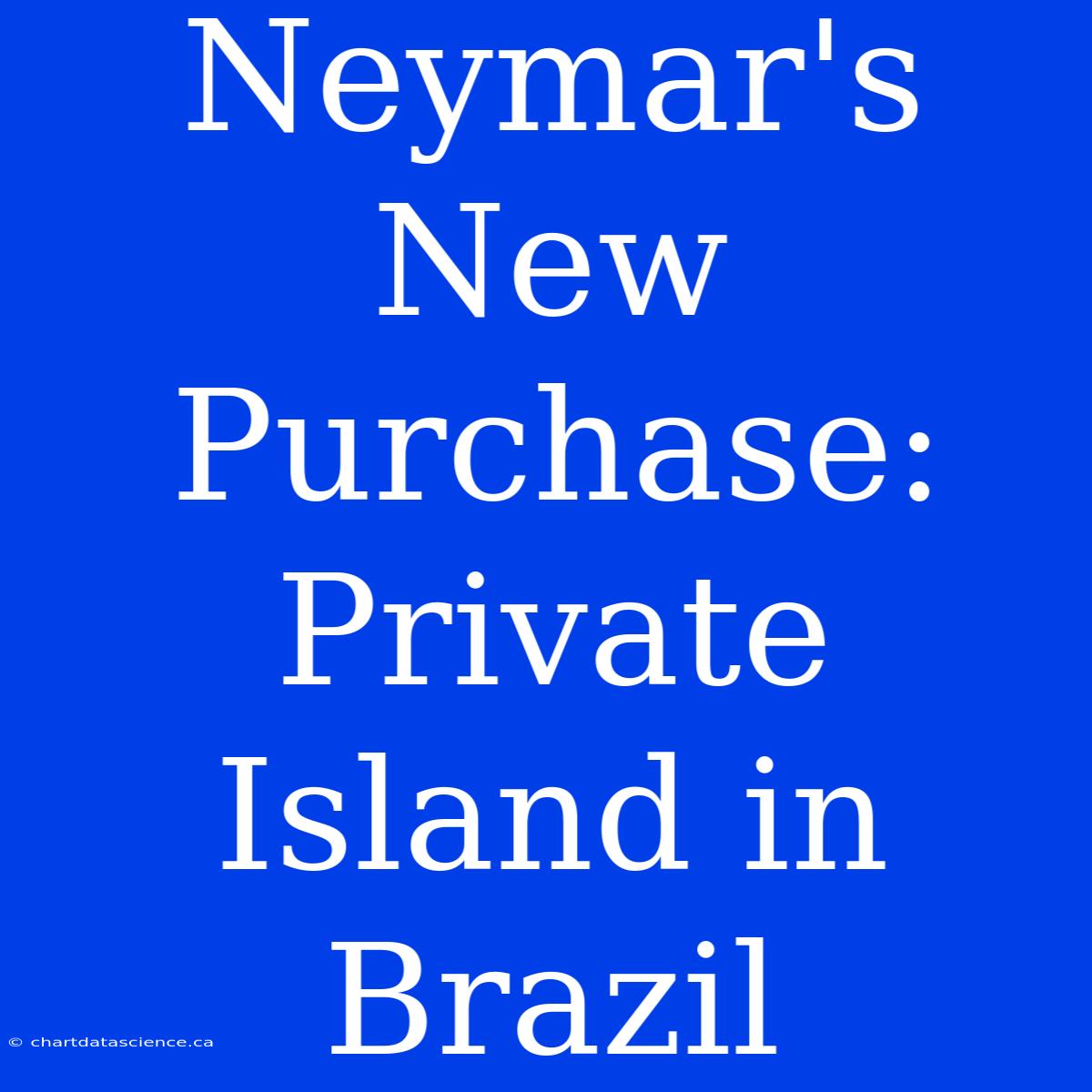 Neymar's New Purchase: Private Island In Brazil