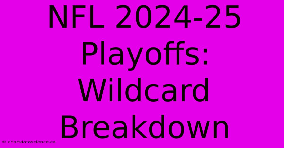 NFL 2024-25 Playoffs:  Wildcard Breakdown