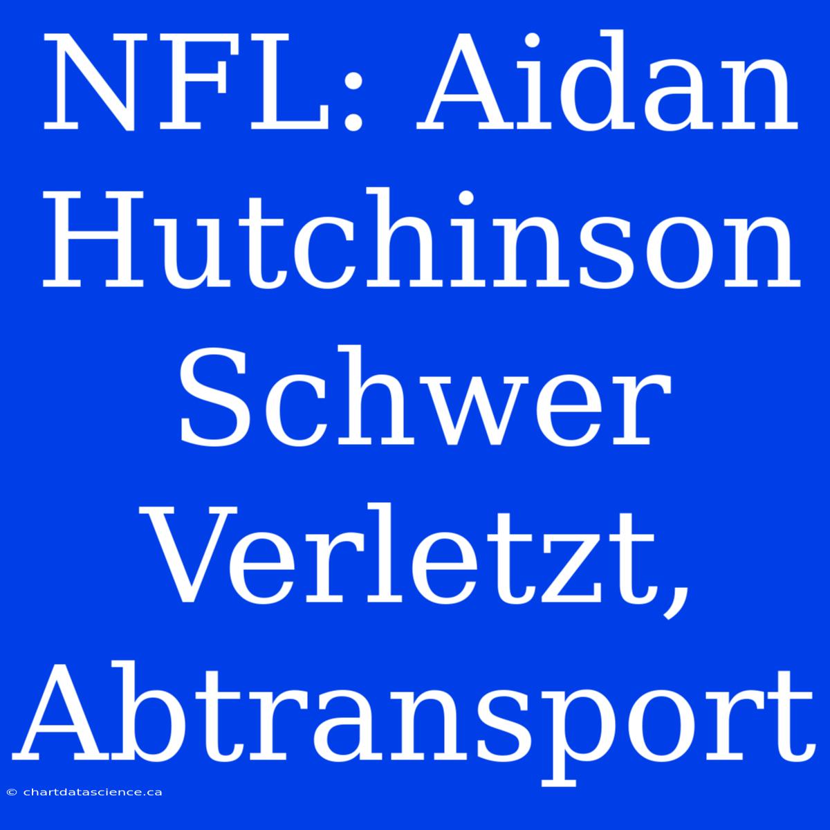 NFL: Aidan Hutchinson Schwer Verletzt, Abtransport