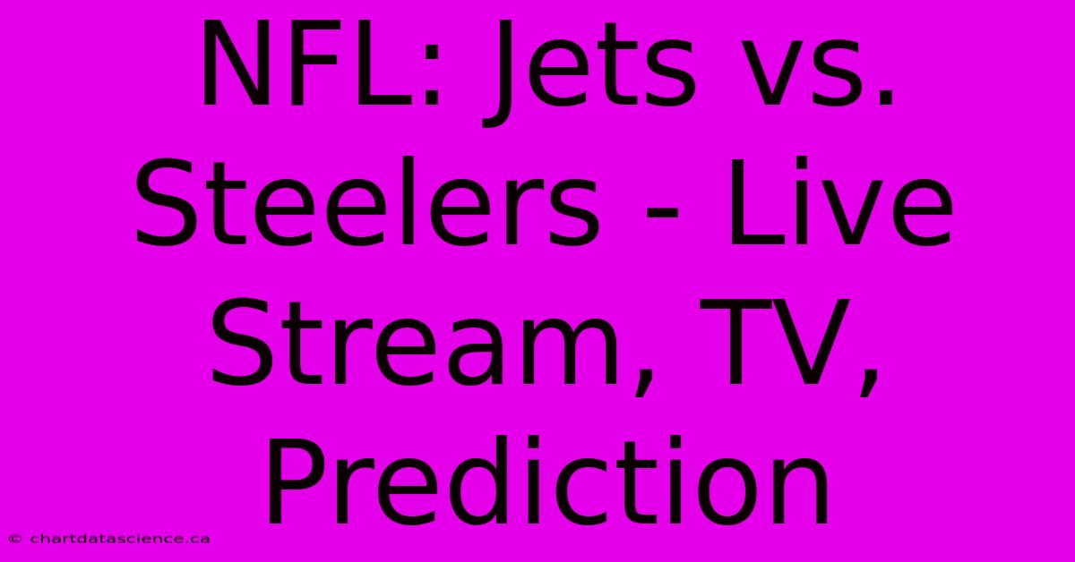 NFL: Jets Vs. Steelers - Live Stream, TV, Prediction