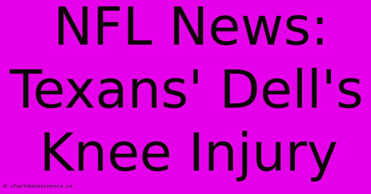 NFL News: Texans' Dell's Knee Injury