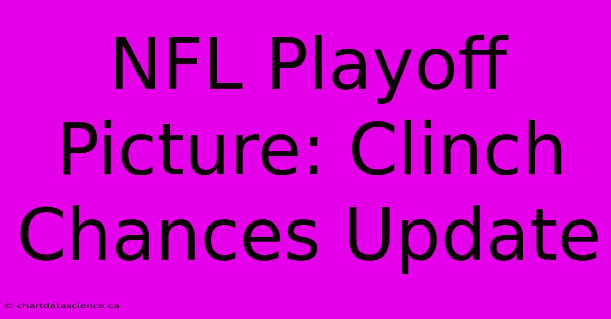 NFL Playoff Picture: Clinch Chances Update