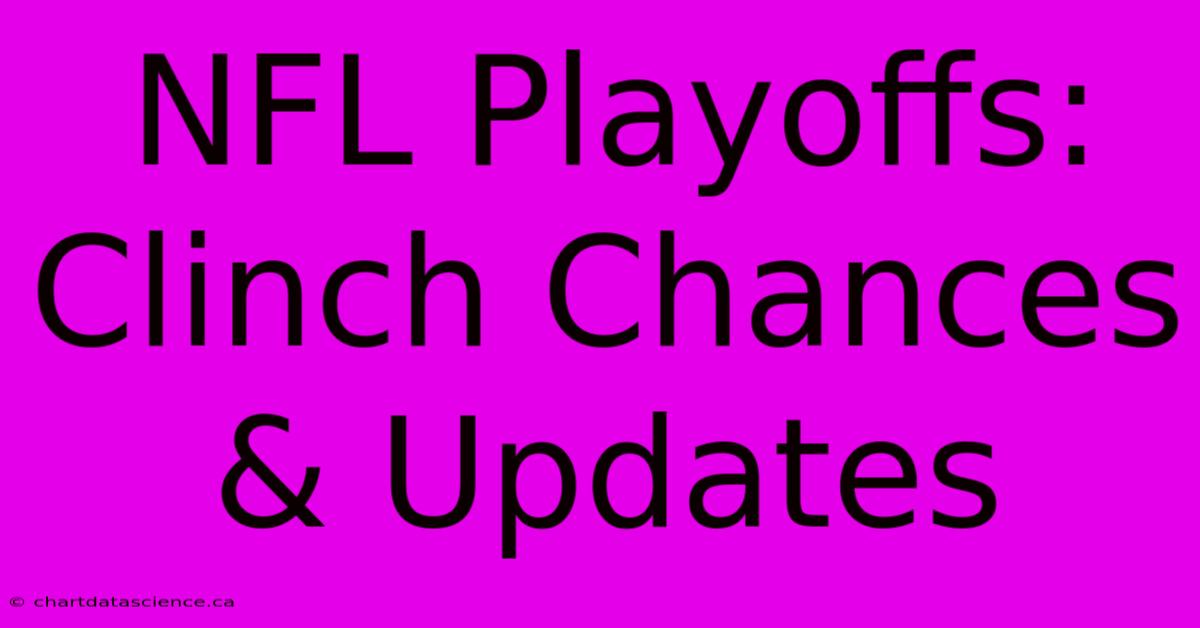 NFL Playoffs:  Clinch Chances & Updates