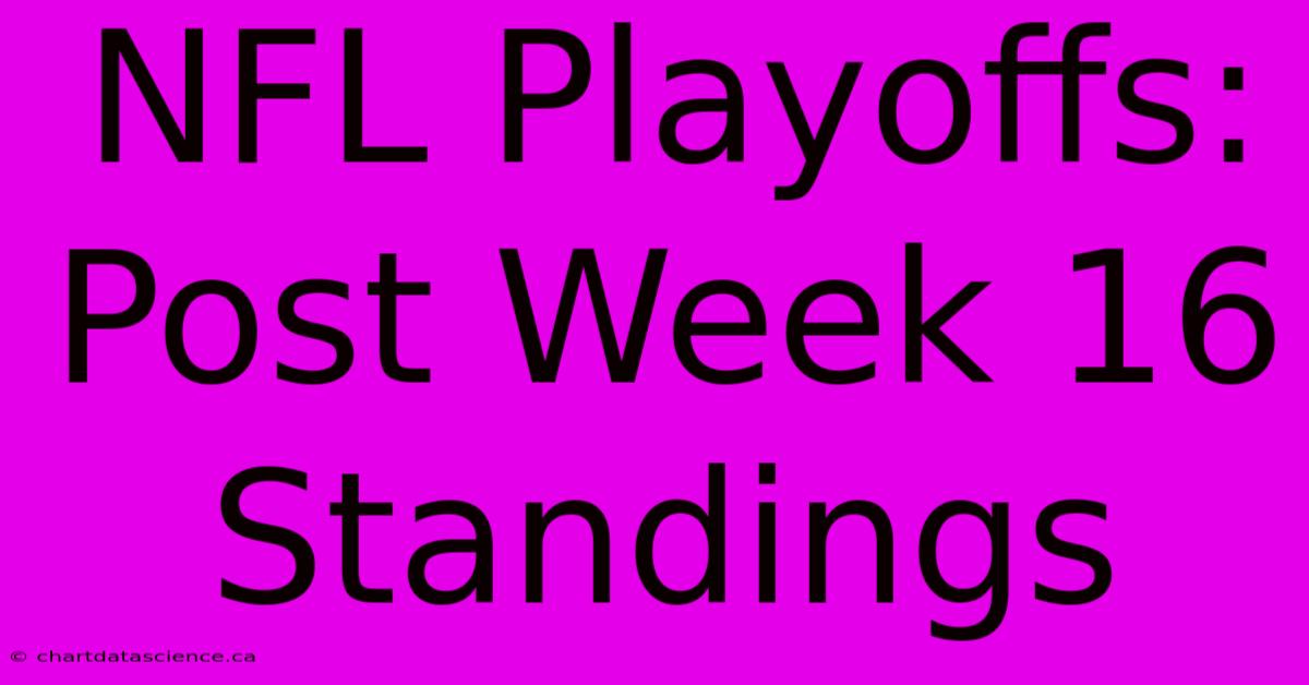 NFL Playoffs: Post Week 16 Standings