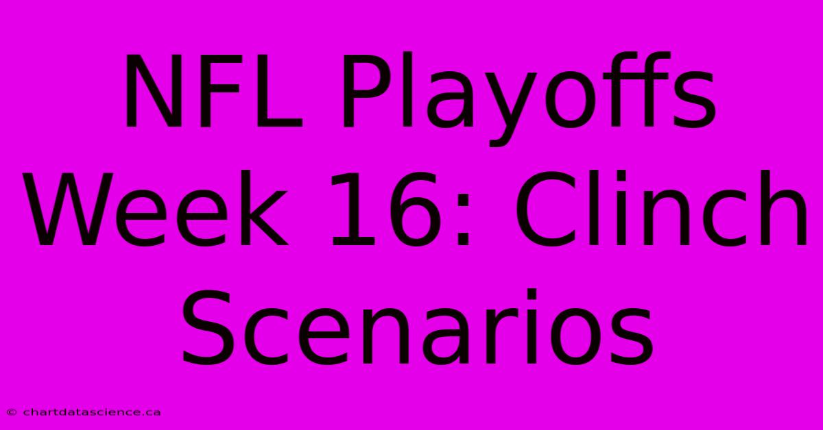 NFL Playoffs Week 16: Clinch Scenarios