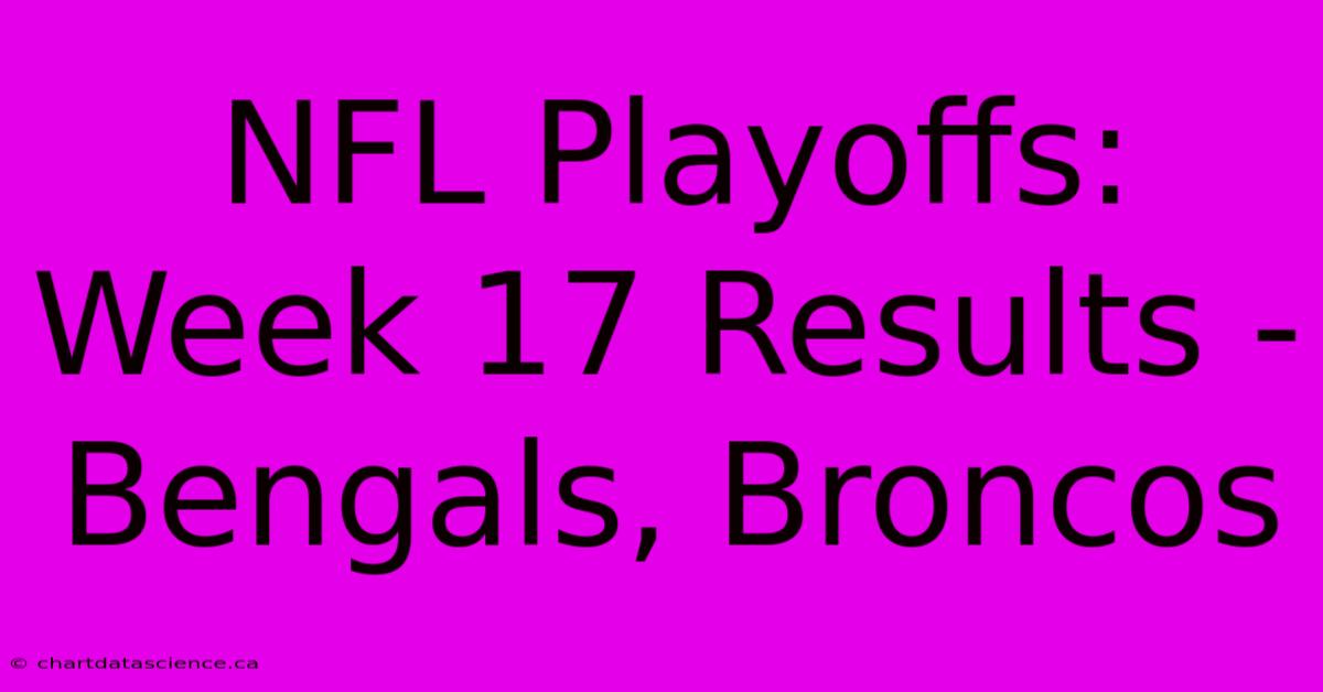 NFL Playoffs: Week 17 Results - Bengals, Broncos