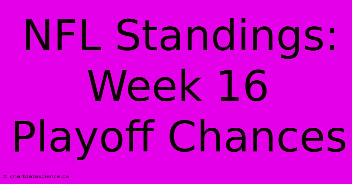 NFL Standings: Week 16 Playoff Chances