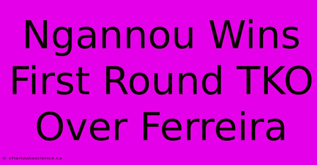 Ngannou Wins First Round TKO Over Ferreira