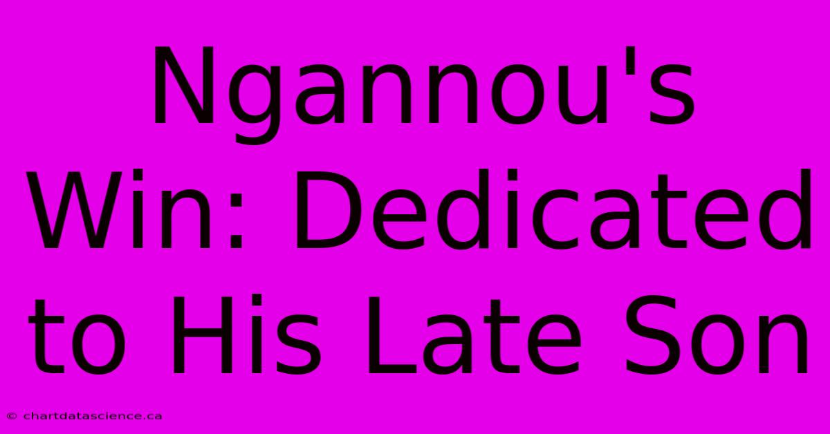 Ngannou's Win: Dedicated To His Late Son