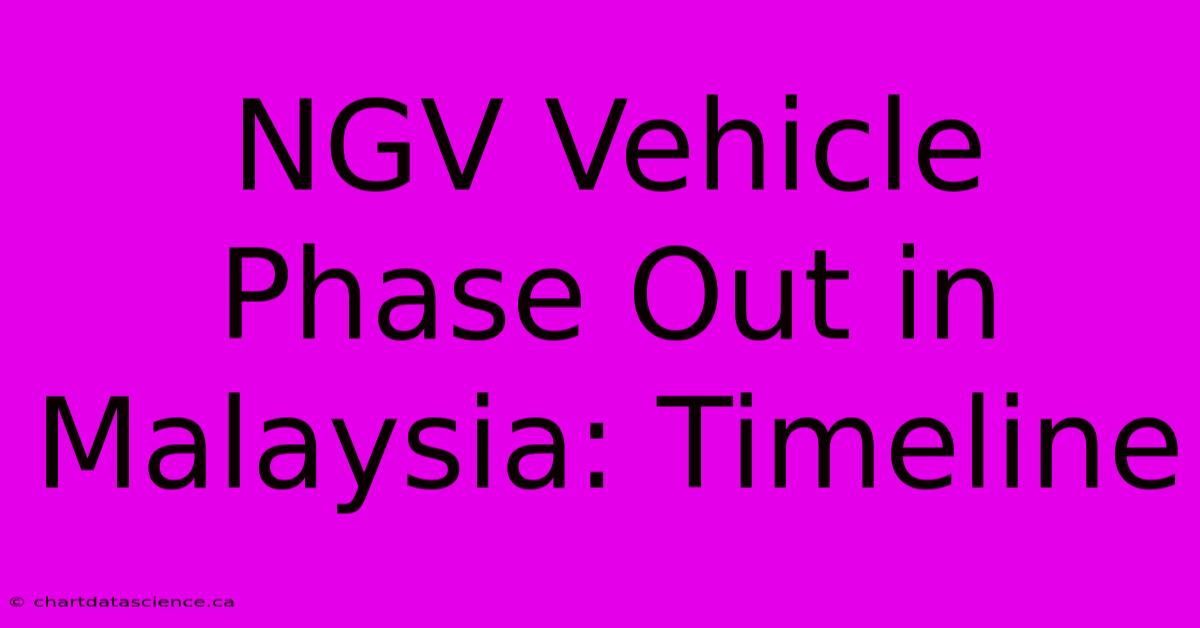 NGV Vehicle Phase Out In Malaysia: Timeline