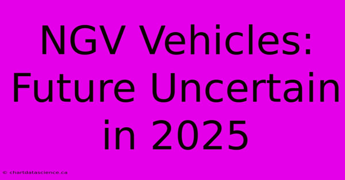 NGV Vehicles:  Future Uncertain In 2025