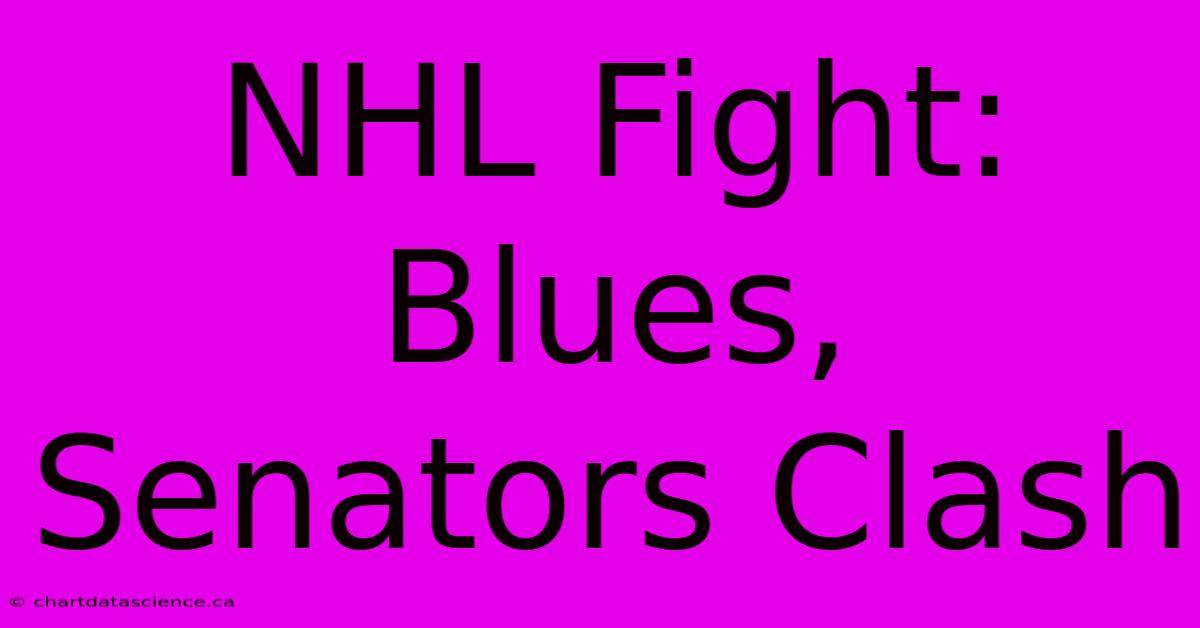 NHL Fight: Blues, Senators Clash