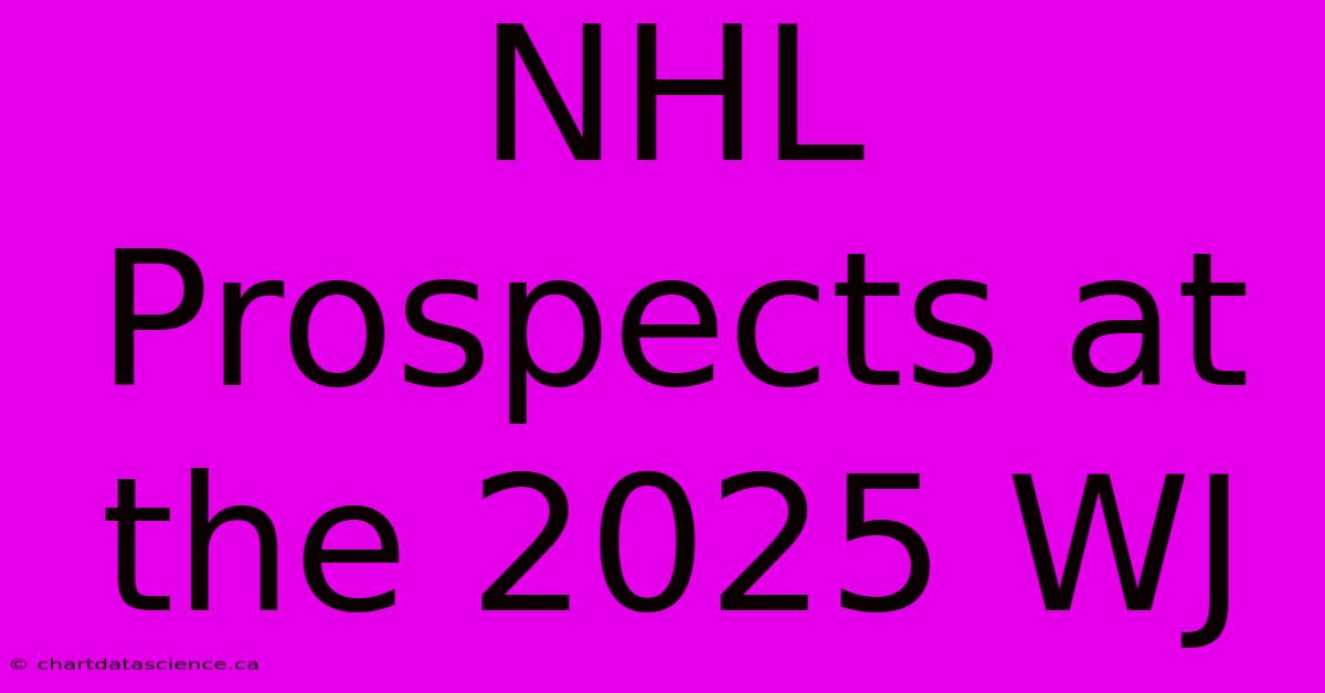 NHL Prospects At The 2025 WJ