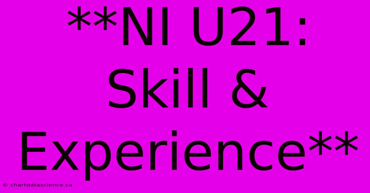 **NI U21: Skill & Experience**